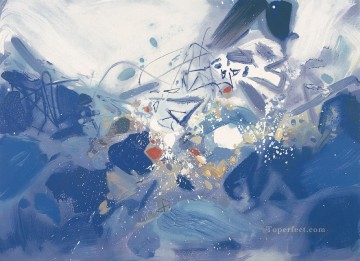 Chinese Abstract Painting - Blue fluctuations 2 ZDQ China Abstract